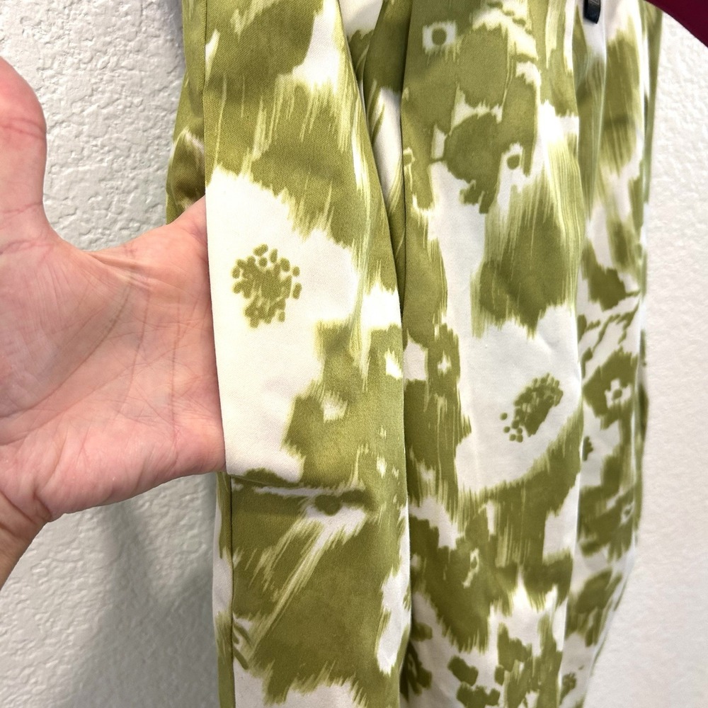 Jessica Howard Floral Green Party Dress Pink Belt Size 10P POCKETS - Picture 5 of 8